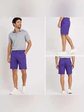 Greyson Montauk performance golf short Men’s 32 purple Luxury Stretch Athletic.